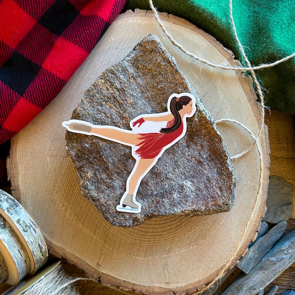 Competition Figure Skater - Adult Ice Skater Sticker