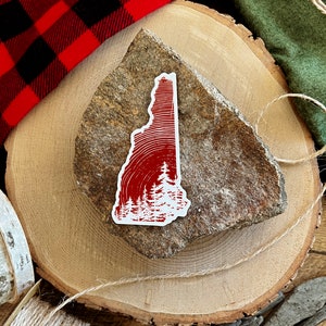 New Hampshire Sticker: New Hampshire Woods Sticker - Durable Vinyl Decal for Water Bottles, Laptops, Cars & More