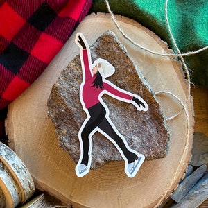 Outdoor Figure Skater Sticker - Ice Skating Sticker - Winter Skater