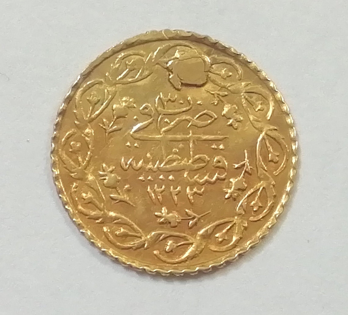 Ottoman gold coin 1/2 Rumi Altin 1223/30muslim gold coin Etsy