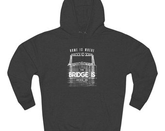 Joe Polecheck Photography - "Home is Where the Bridge Is" Lightweight Hooded Sweatshirt