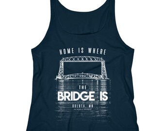 Joe Polecheck Photography - Women's Relaxed "Home is Where the Bridge Is" Tank Top