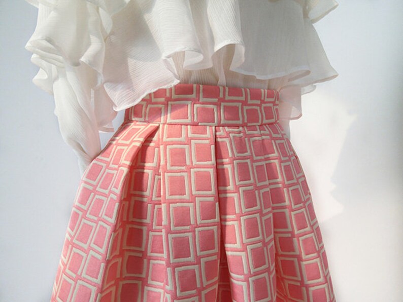 Custom Made Office Skirt A-line Skirt Autumn Skirt Spring Skirt Puff Skirt Umbrella Skirt Vintage Skirt Winter Skirt Maxi Skirt