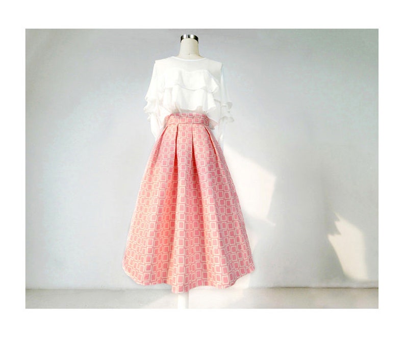 Custom Made Office Skirt A-line Skirt Autumn Skirt Spring Skirt Puff Skirt Umbrella Skirt Vintage Skirt Winter Skirt Maxi Skirt