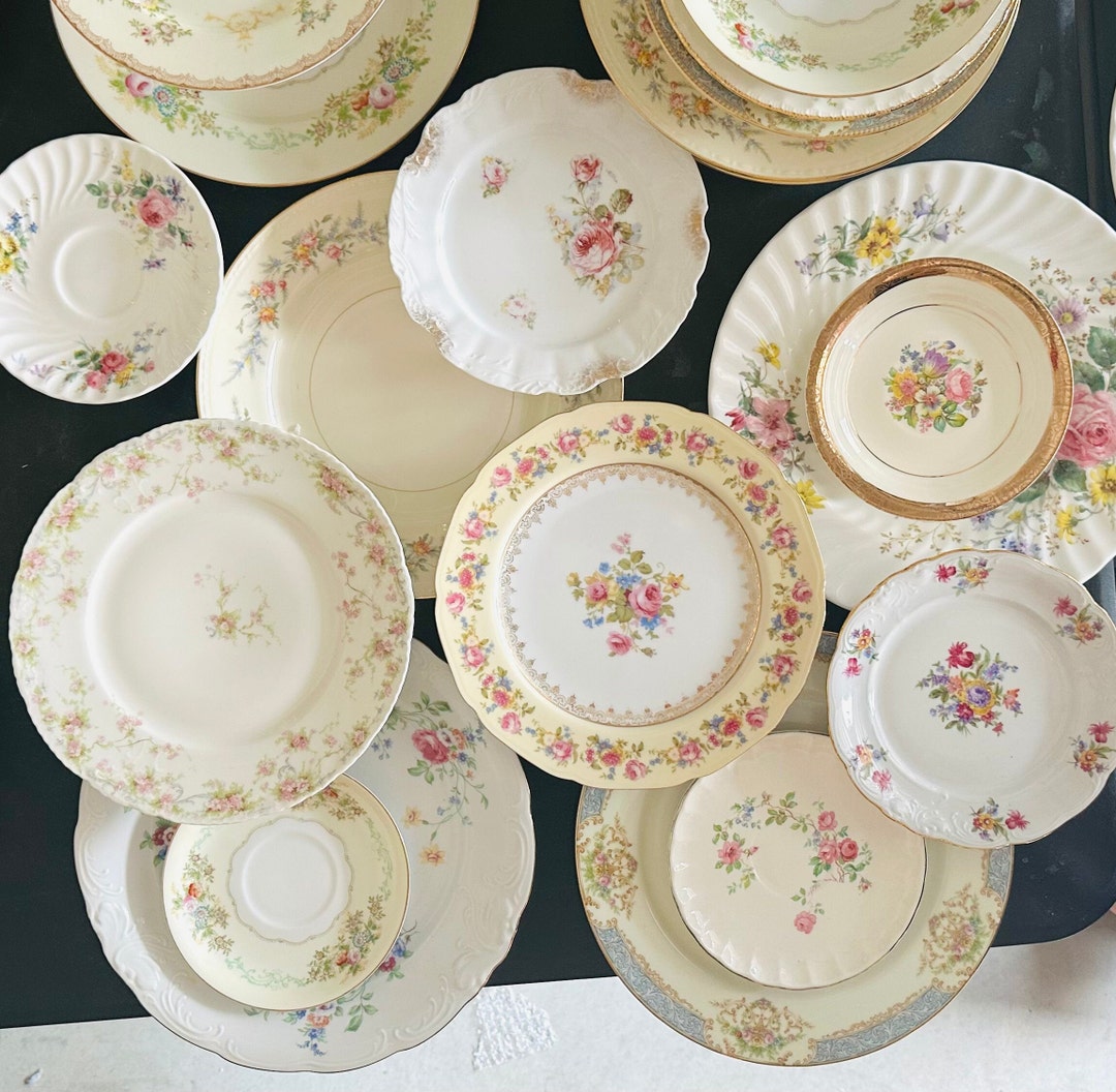 Dinnerware Mismatched Crockery Mismatched Plates Vintage China