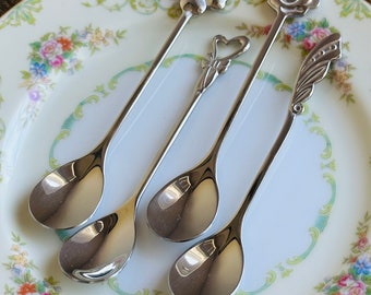 Coffee Spoons - Espresso Demitasse Spoon Set of 4 - Coffee Bar Supply - Party Favors