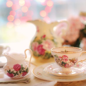 Floral Creamer used at an English Garden Party.