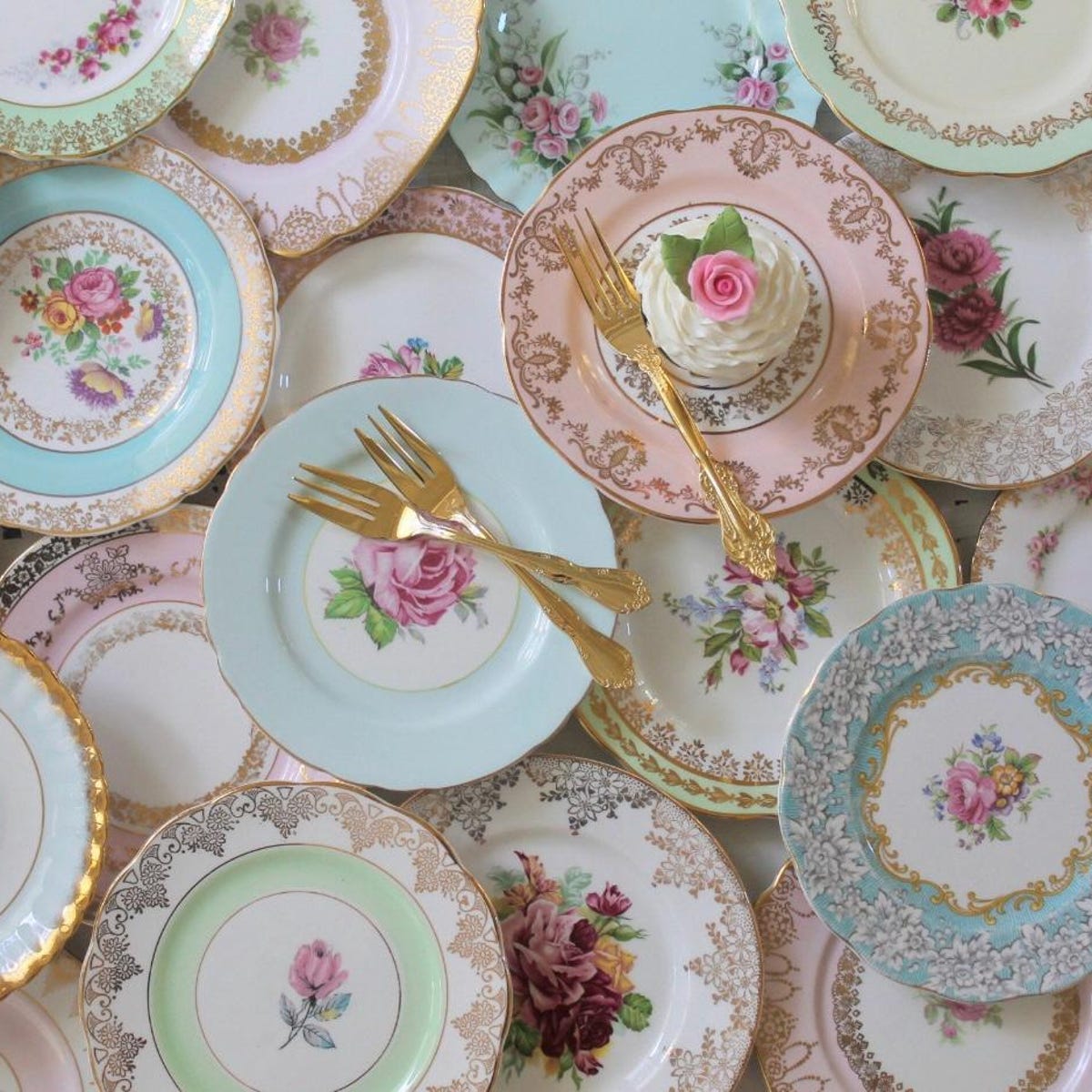 Vintage Mismatched Plates Mix and Match China Dishes