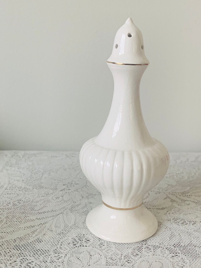 Vintage Salt and Pepper Shakers Fancy White Salt and Pepper Etsy