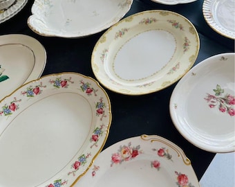 Vintage Mismatched China Platters