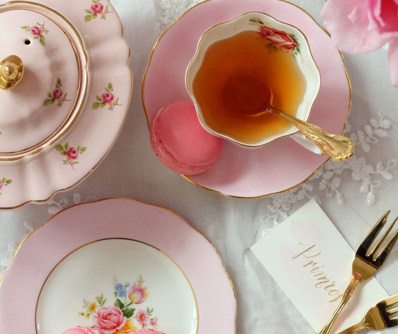 Mix and Match China Vintage Mismatched Teacups and Saucers