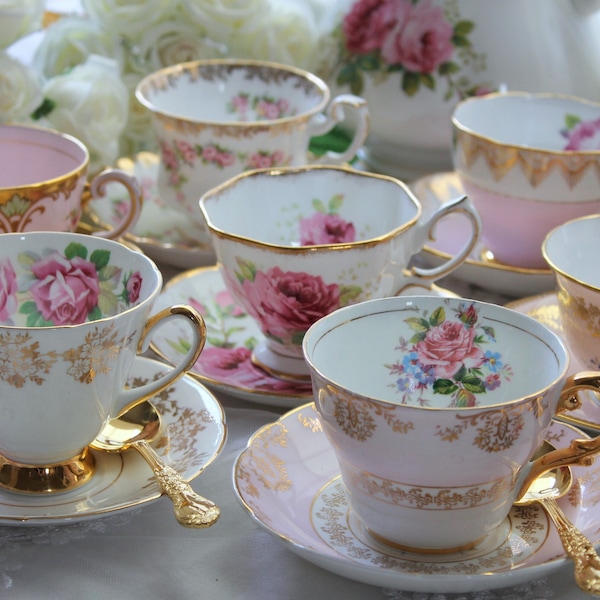 Teacups and Saucers Etsy