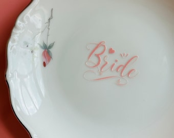 Ring Dish for Bride - Wedding Day Decor -  Bridal Shower Gift