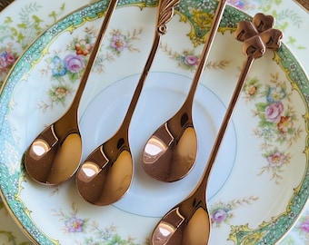 Mini Spoons - Rose Gold Coffee / Dessert Spoons -  Party Supply - Party Favor Set of 4