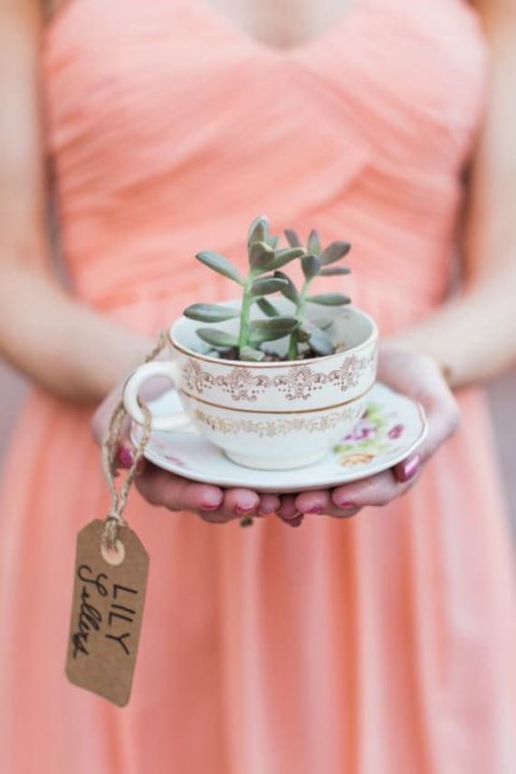 Teacup Wedding Favors Vintage Teacup and Saucer Unique Etsy