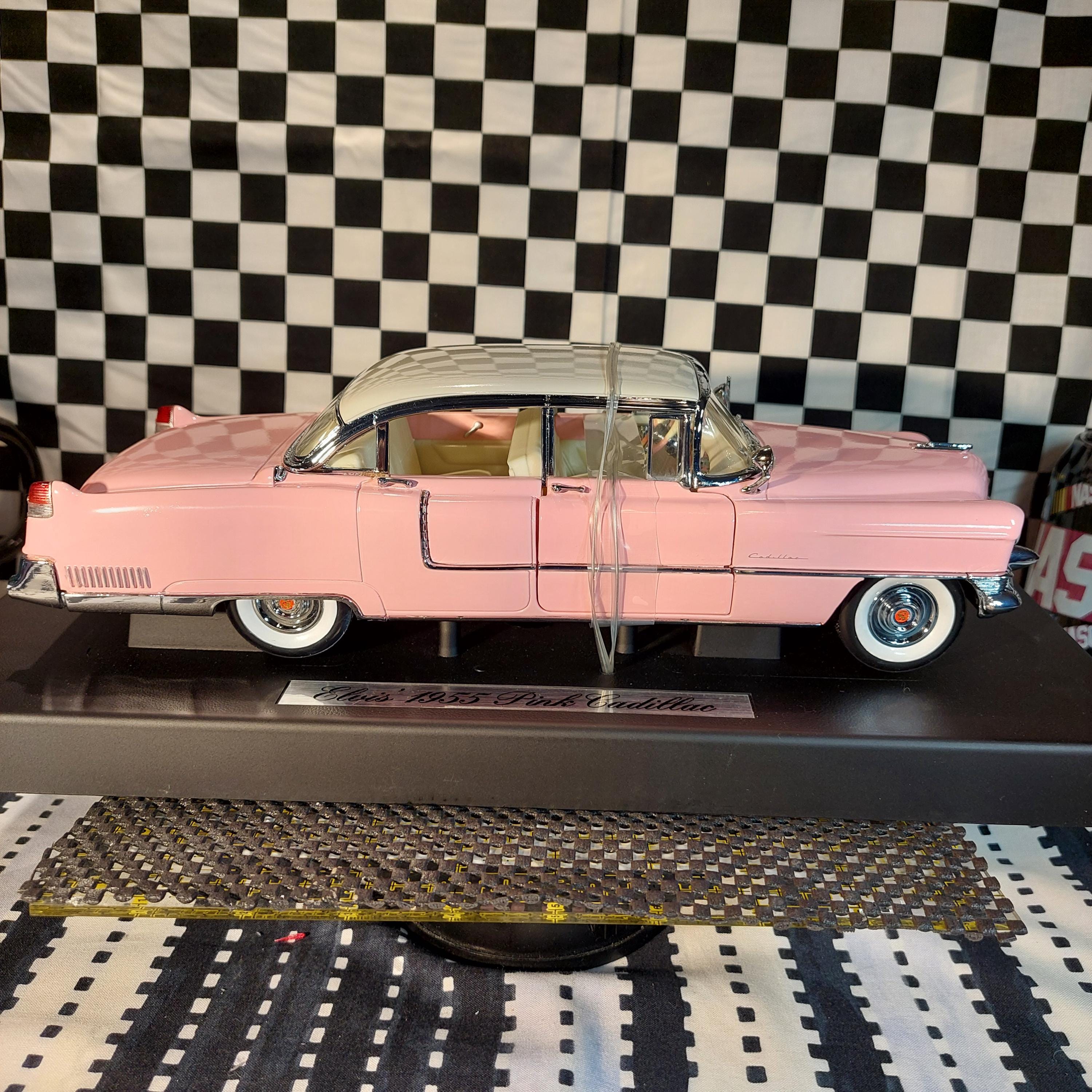 Elvis Presley 1955 Pink Cadillac Diecast Model, 1:18 Scale With