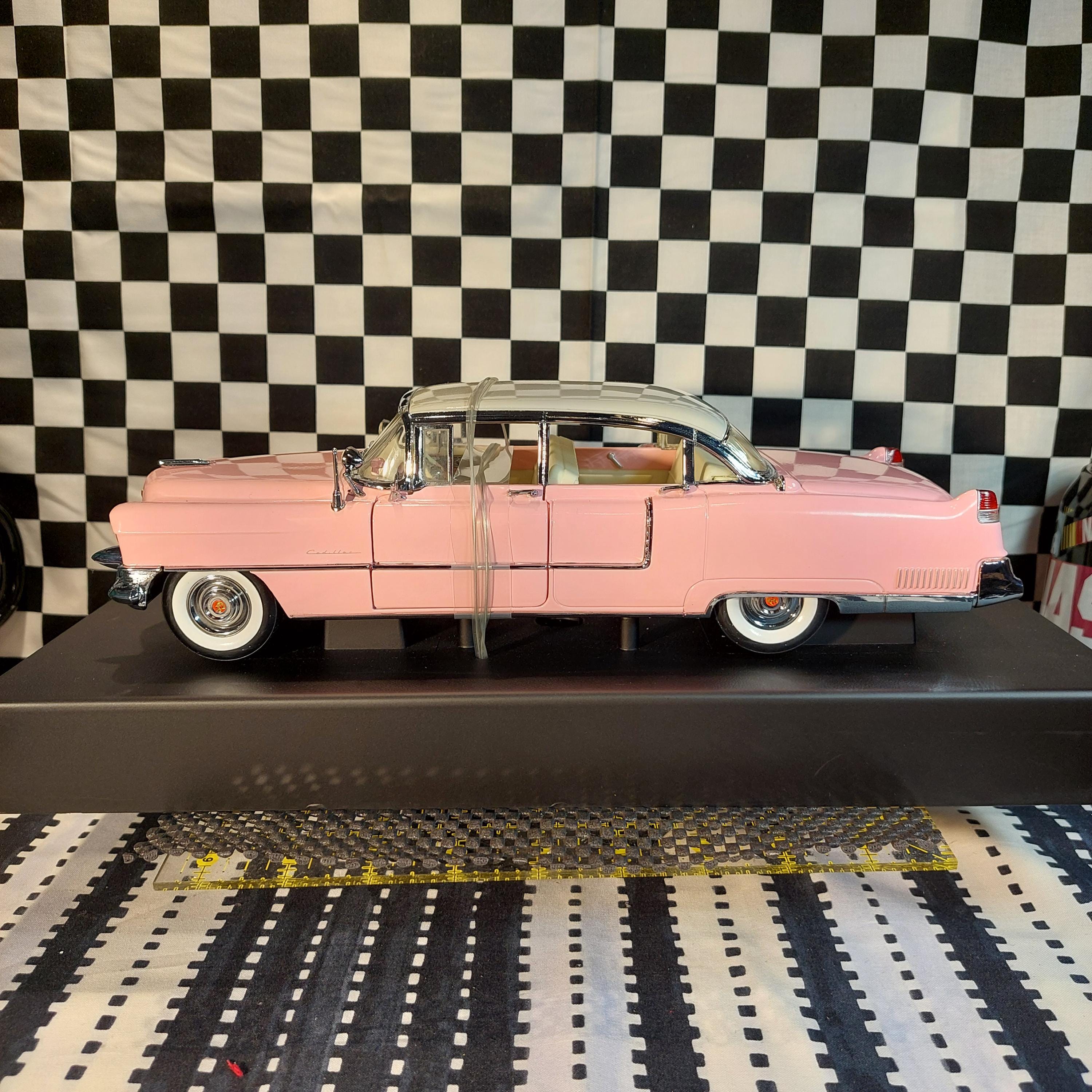 Elvis Presley 1955 Pink Cadillac Diecast Model, 1:18 Scale With
