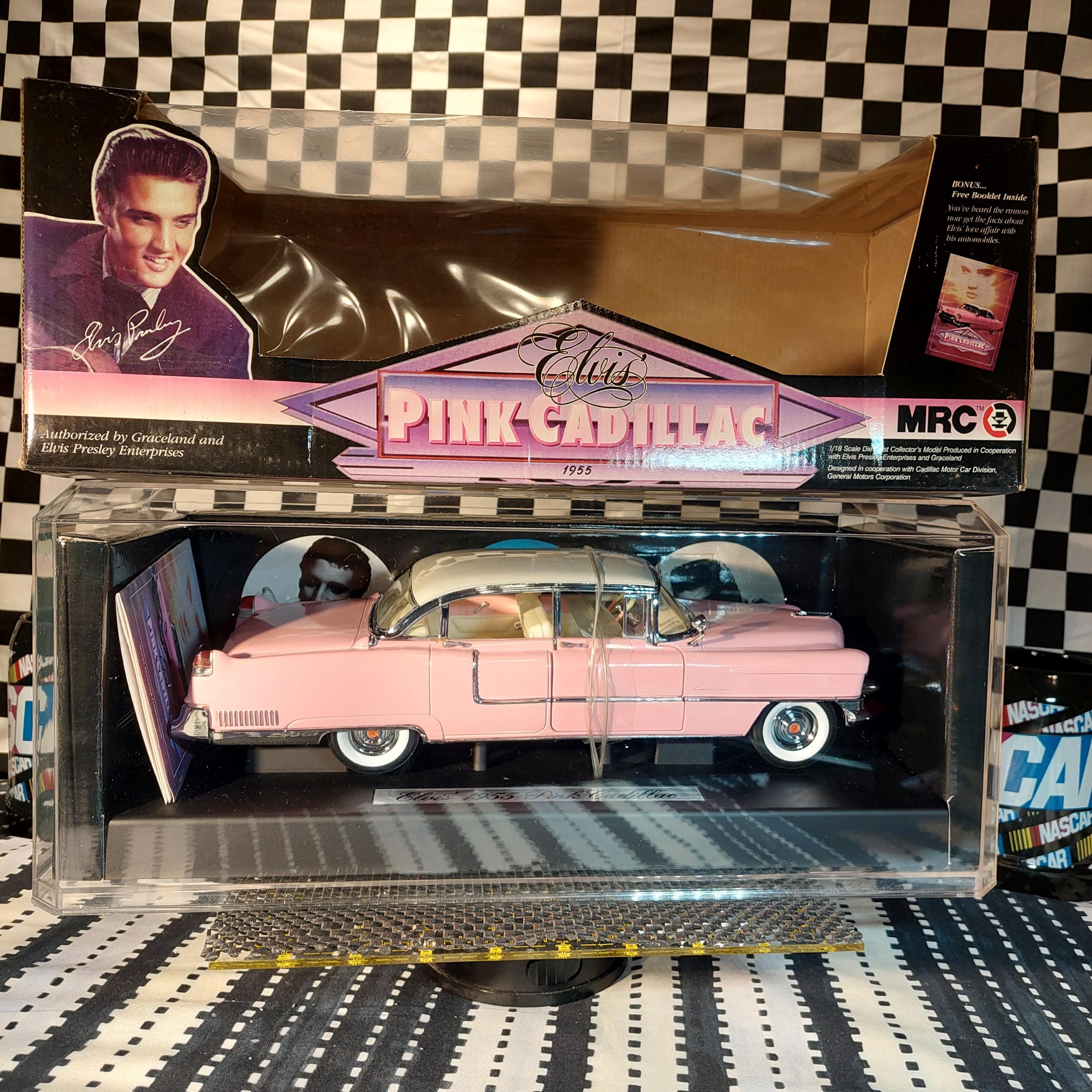 Elvis Presley 1955 Pink Cadillac Diecast Model, 1:18 Scale With