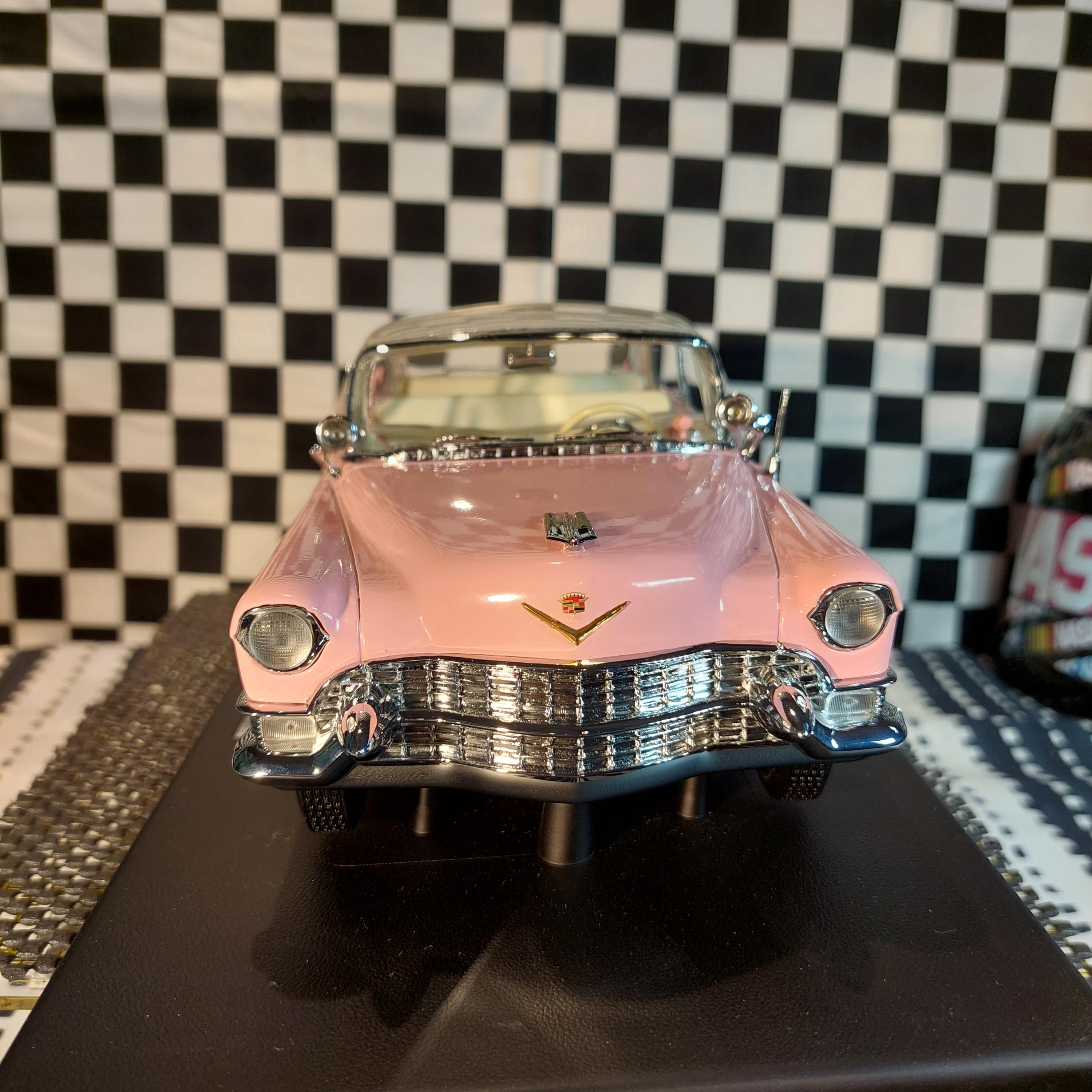 Elvis Presley 1955 Pink Cadillac Diecast Model, 1:18 Scale With