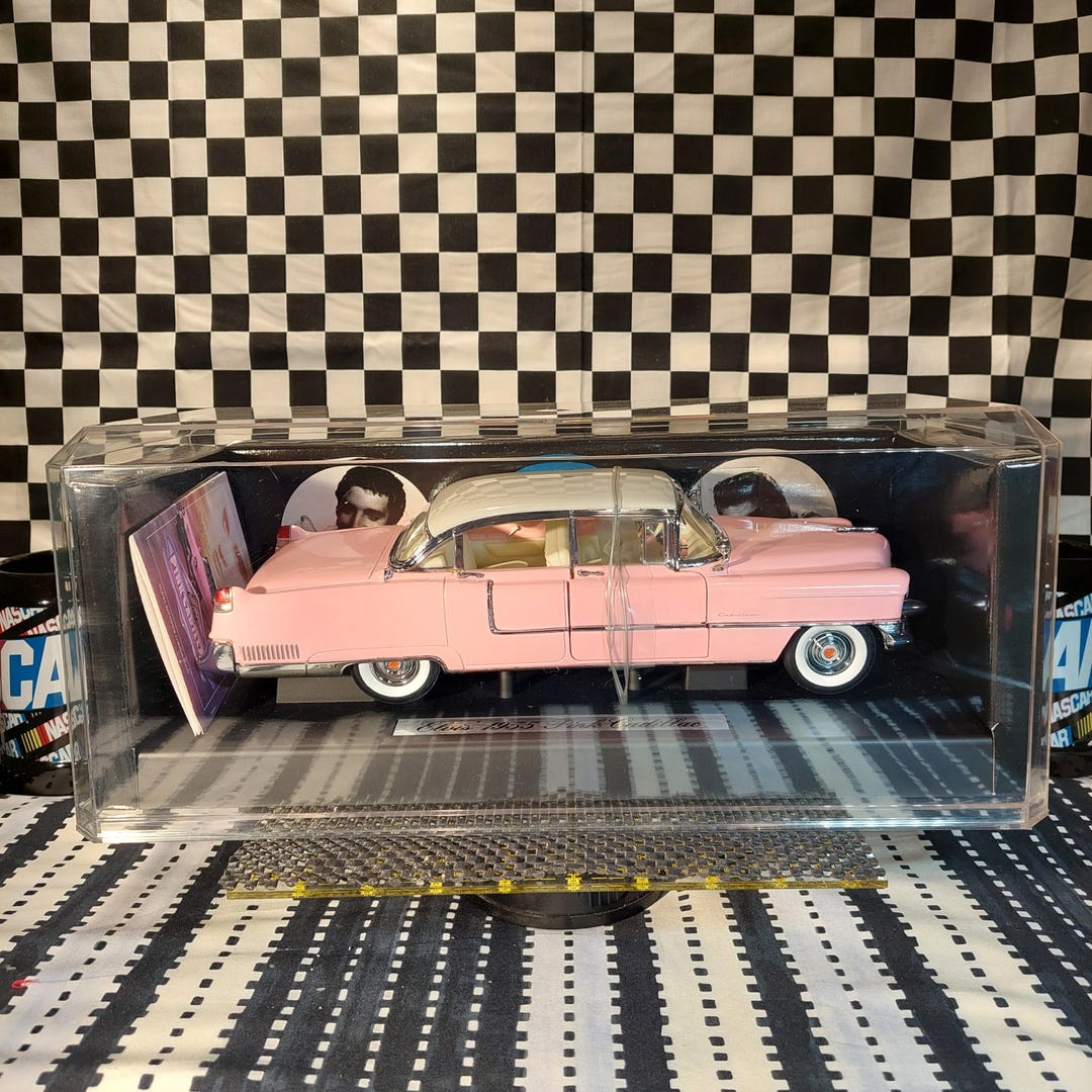 Elvis Presley 1955 Pink Cadillac Diecast Model, 1:18 Scale With