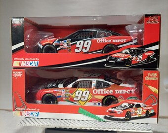 Carl Edwards Two Car Set  #99 Office Depot Ford Taurus and The #99 Office Depot Back to School Ford Taurus N.R.F.B