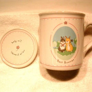 Hallmark “Best Bunnies” Ceramic Coffee Mug with lid