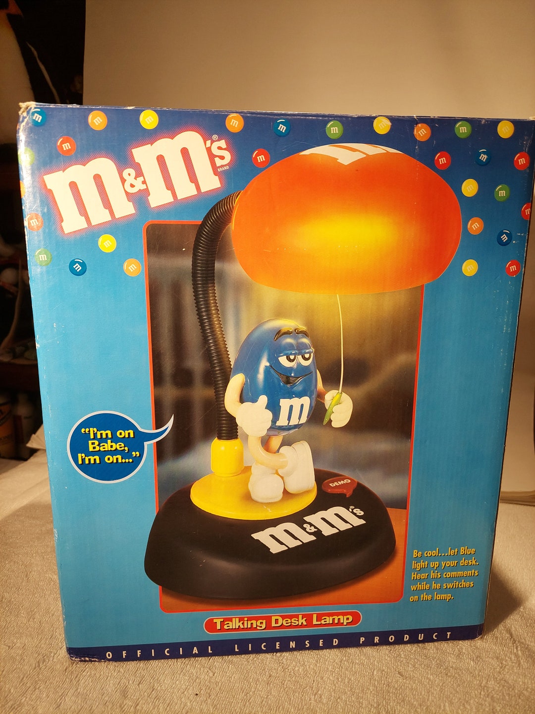 Vintage Blue and Red M&M Talking Desk Lamp Light N.R.F.B. - Etsy