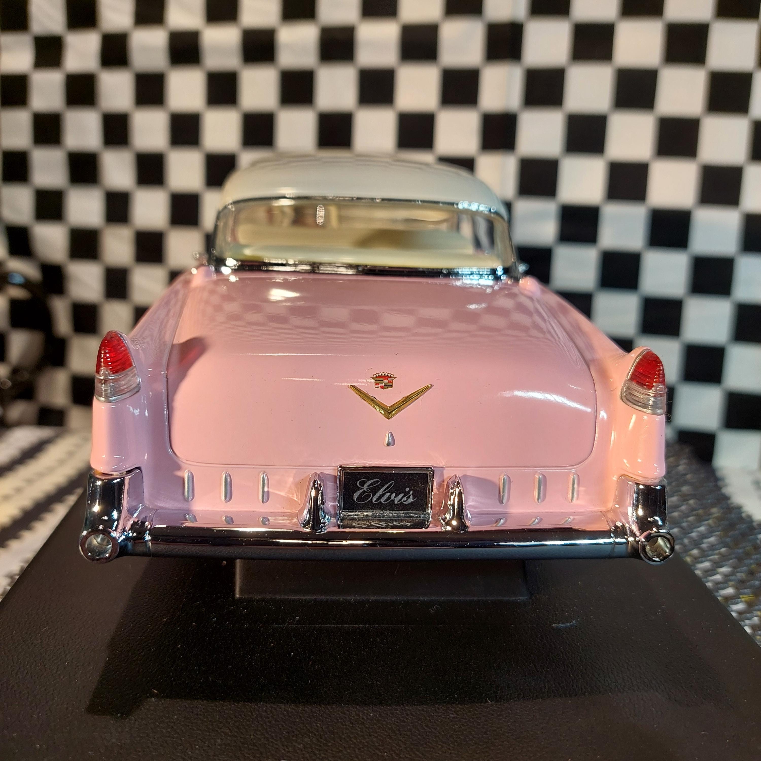 Elvis Presley 1955 Pink Cadillac Diecast Model, 1:18 Scale With