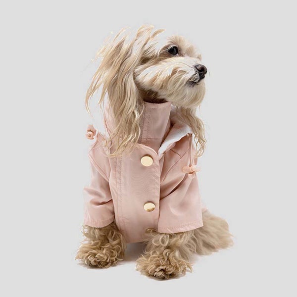 Blush Pink Dog Rain Jacket
