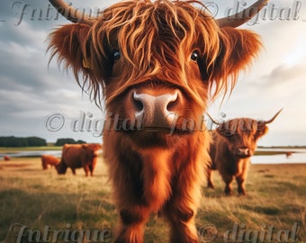 Funny Little Highland Digital Art 2