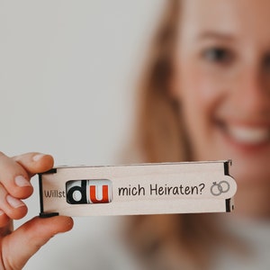 Willst du mich heiraten | gravierte Schokoriegel Geschenkbox | personalisierter Hochzeitsantrag | kleine Aufmerksamkeit inkl. Duplo | Antrag