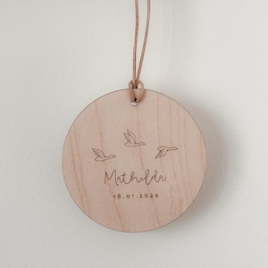 Personalisiertes Holzschild | Hallo Welt Schildchen | Geburtstafel | Meilenstein Baby | Namensschild mit Tiermotiv