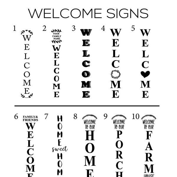 Welcome Signs Decal - Free Shipping!!