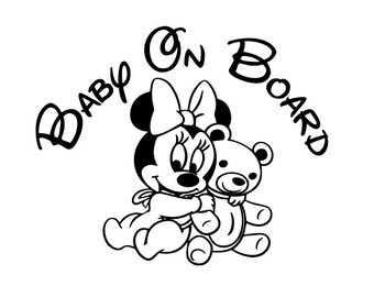 Download Mickey Baby On Board Etsy