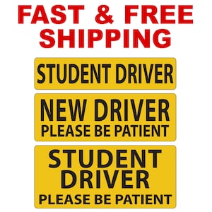 Student Driver New Driver Magnets 3 Sizes To Choose From