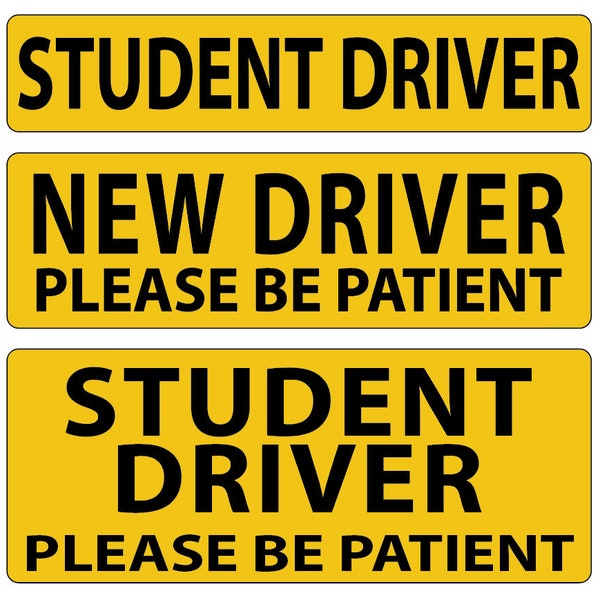 Student Driver New Driver Magnets 3 Sizes To Choose From