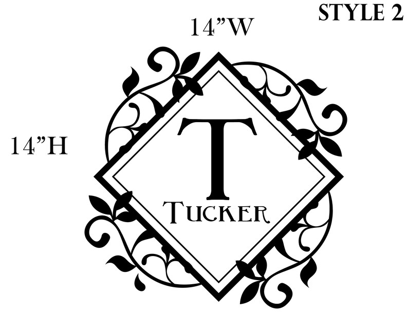 Front Door Monograms Free Shipping Etsy