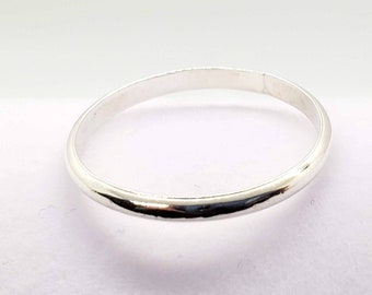 Argentium Silber Halbrunder Stapelring
