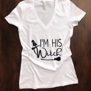 I&#39;m His Witch and I&#39;m her Boo, Couple Shirts, Matching Tshirts, Wife and Husband Halloween Shirts, Halloween gift,Halloween gifts