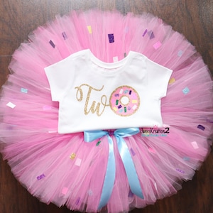 Girls Sprinkle Birthday Tutu Set, Donut Birthday Tutu Outfit, Ice Cream Birthday Shirt, Two birthday Outfit, 2nd Birthday Donut Shirt, I&#39;m 2