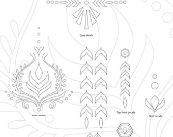 File PDF e SVG del modello Cosplay del modello ispirato alla regina Anna