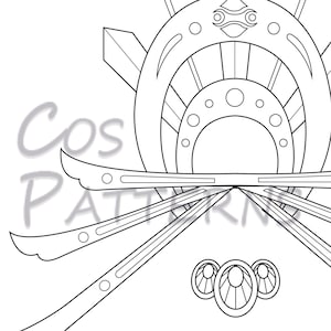 Riju Headpiece Tears of the Kingdom and Breath of the Wild crown cosplay pattern blueprint pdf
