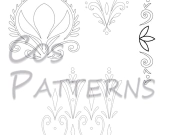 Abito da incoronazione di Elsa - Frozen 2 modello cosplay blueprint SVG