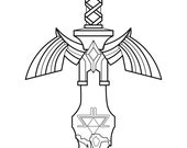 Link Master Sword Decayed Tears of the Kingdom blueprint cosplay pattern pdf