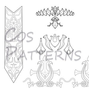 Puede incluir: Un dibujo en blanco y negro de un escudo con un diseño estilizado. El escudo está rodeado de otros elementos decorativos, incluyendo una corona, un par de alas y un borde floral.