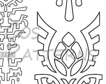 Schema cosplay in formato PDF SVG per il tabardo Zelda Tears of the Kingdom