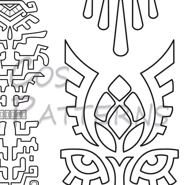 Zelda Tears of the Kingdom Tabard Design PDF SVG cosplay pattern