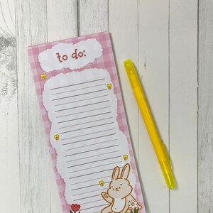 Spring bunny notepad - memo pad -stationery - bee - rabbit - bunny - flowers