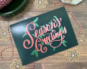 Season's Greetings - Cute Holiday Card - Greeting Cards