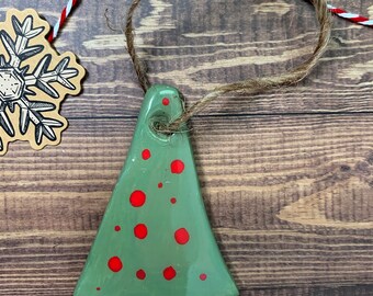 Christmas Tree Ornament - Christmas Ornament - Clay Ornaments